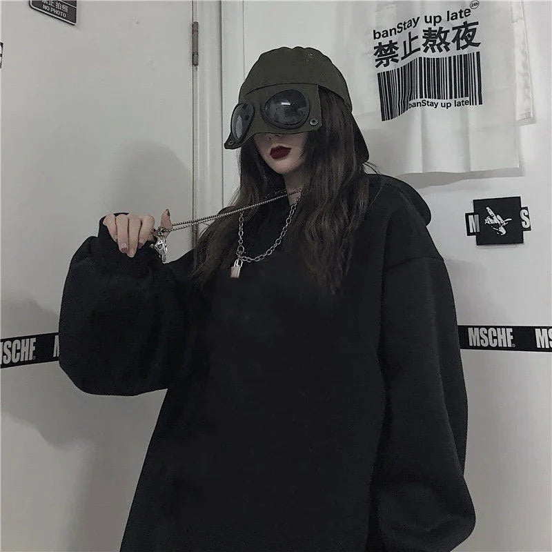 LETSNAGOU Unisex Fleece Hoodie – Solid Color Pullover Sweatshirt with Hood & Pocket – Loose Fit Casual Sportswear for Spring & Autumn