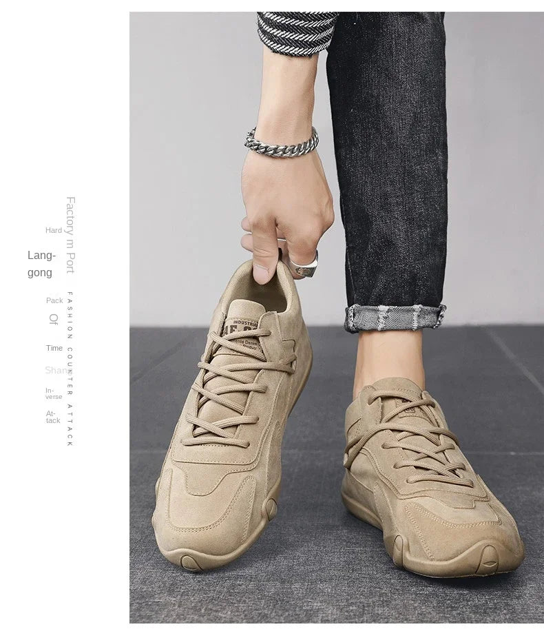 Khaki Riot: Qaawal Combat-Ready Ankle Kicks – Lace-Up Street Boots for Rock-Hardened Casuals