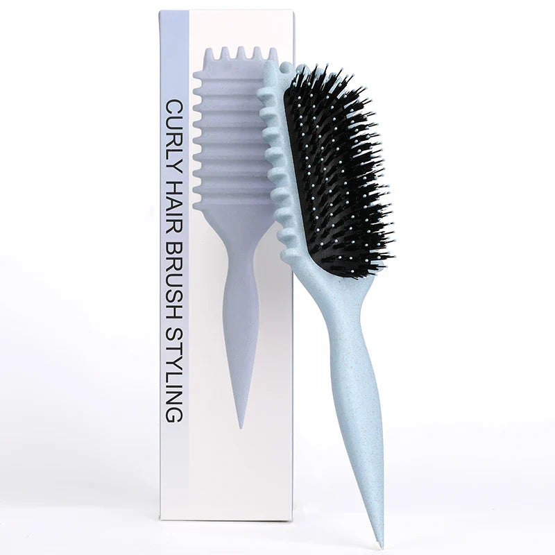 CurlCrafter Salon Styling Brush – Pro Curly Hair Comb for Men & Women, Anti-Pull Detangler & Shaping Tool 💇‍♀️✨