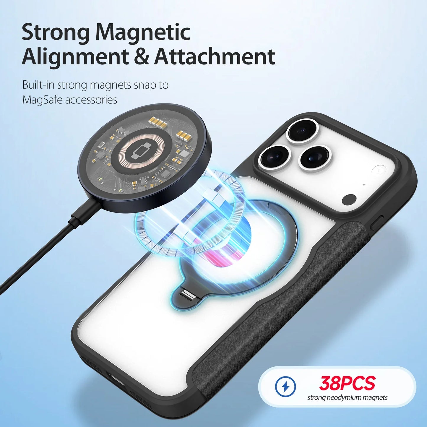 DUX DUCIS Armored MagSafe iPhone 17 Pro Max Case — Military-Grade Magnetic Stand Fortress