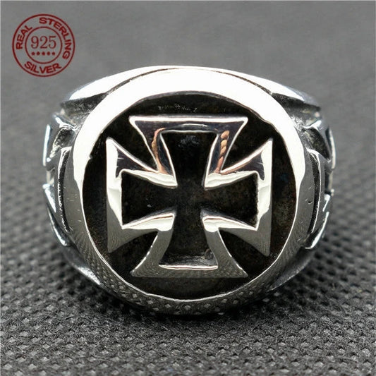 "HELLSILVER // Gothic Cross S925 Ring – Certified Street-Grade Authority for the Damned & the Dapper"