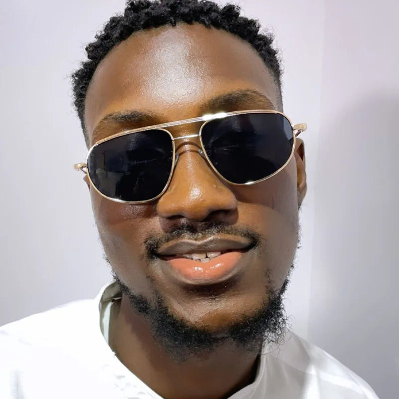 ThrasherVision Metal Punk Half-Frame Pilot Shades – UV400 Gradient Eyewear for Rebels & Rockstars