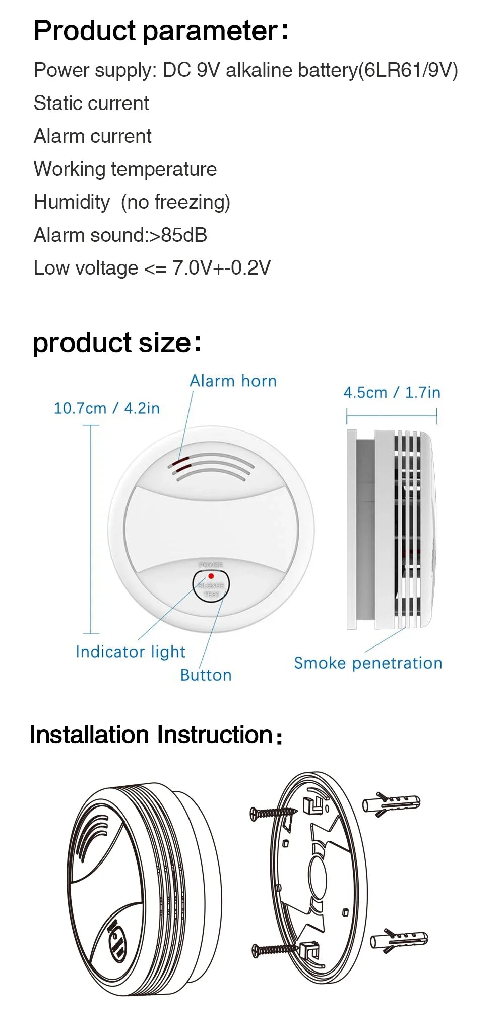 Tuya Wifi Smoke Slayer — 80dB Fire Alarm with Smart Life Edge