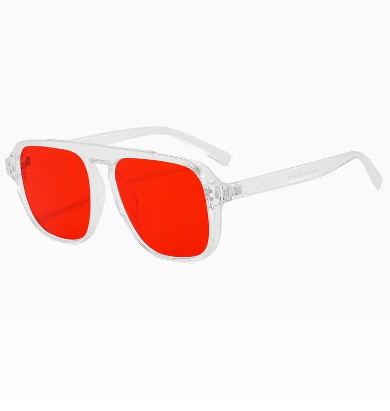 RiotVision Red Rivet Shades – Oversized Square Sunglasses for Rockstars and Outlaws