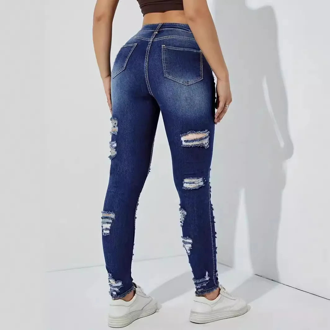 Kalenmos Y2K Time-Traveler Jeans: High-Waist Spliced Mom Jeans for Women – Elegant Pencil Pants That Make Basic Denim Cry in the Fitting Room