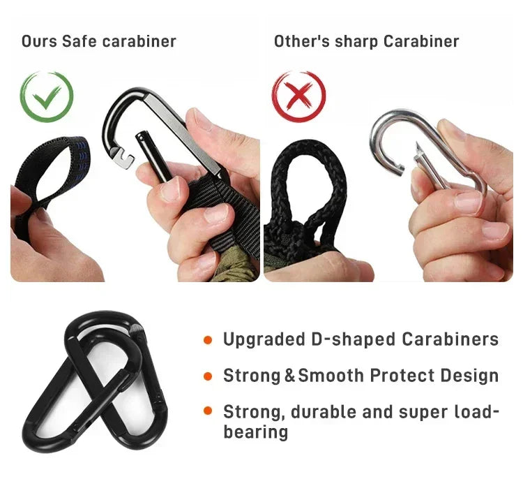 AdventureNest 2-Person Camping Hammock Set – 260x140cm Parachute Hammock with Mosquito Net & Rain Fly Tarp – Ultralight Outdoor Hammock for Travel, Hiking, Backpacking