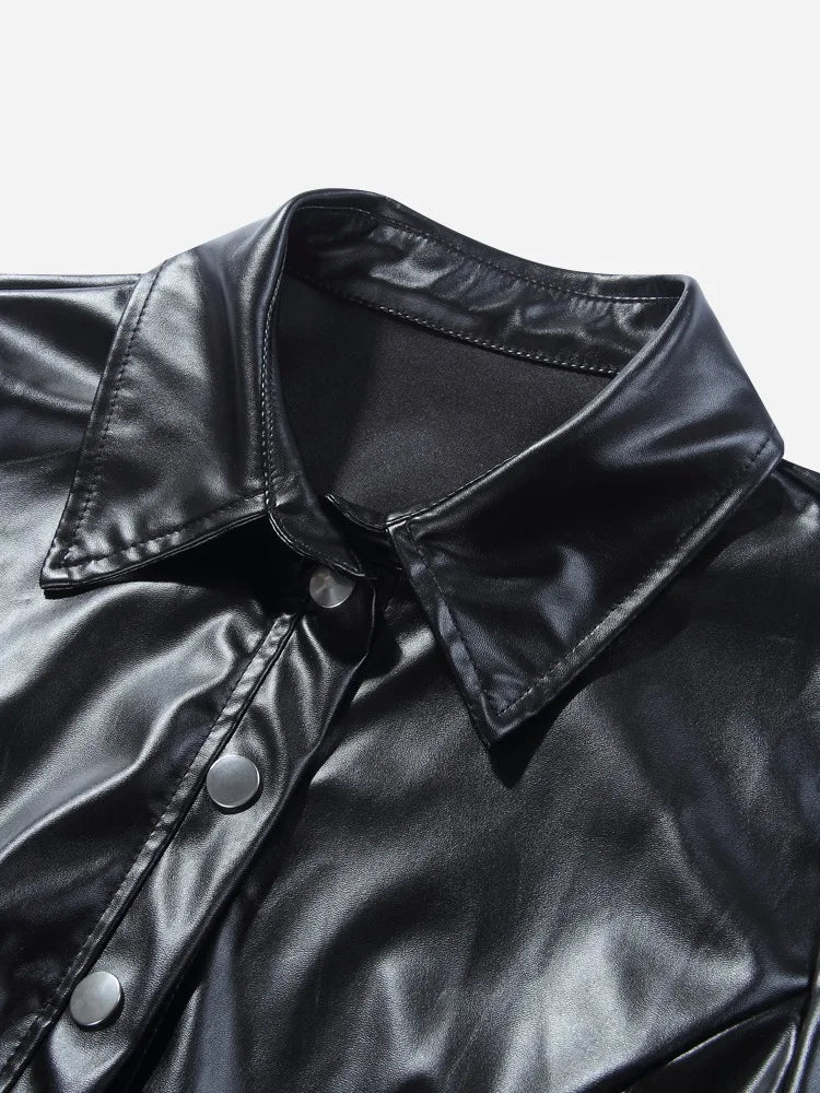 Lizard Vigilante x Cepelova Y2K Vixen Jetset: Summer Leather Club Short Set – Midnight Riot Print