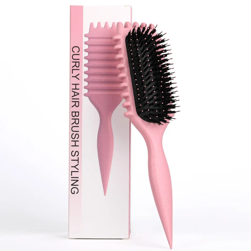 CurlCrafter Salon Styling Brush – Pro Curly Hair Comb for Men & Women, Anti-Pull Detangler & Shaping Tool 💇‍♀️✨