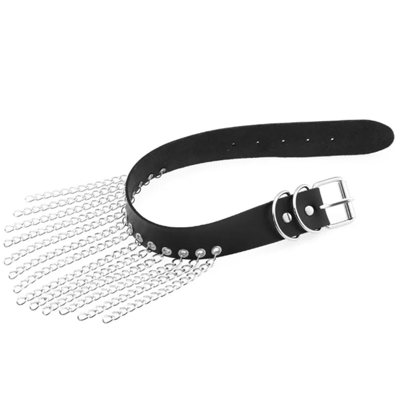 Harajuku Punk Rock Goth Choker - PU Leather Rivet Heart Cross Spike Necklace for Women, Hip Hop Bondage Jewelry