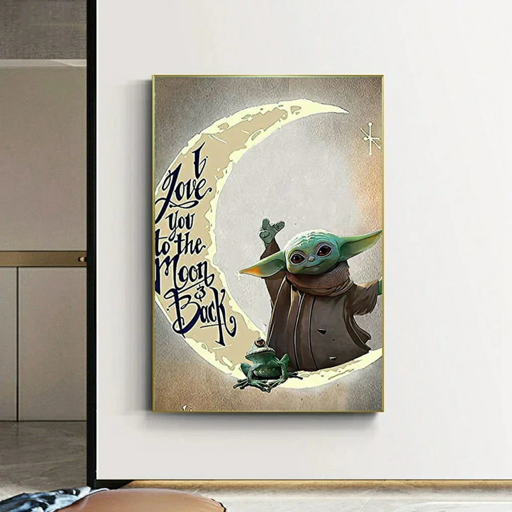 Baby Yoda Star Wars 5D Diamond Painting Cross Stitch Set – Ultimate DIY Sparkle Mosaic Art for Epic Home Decor & Gift