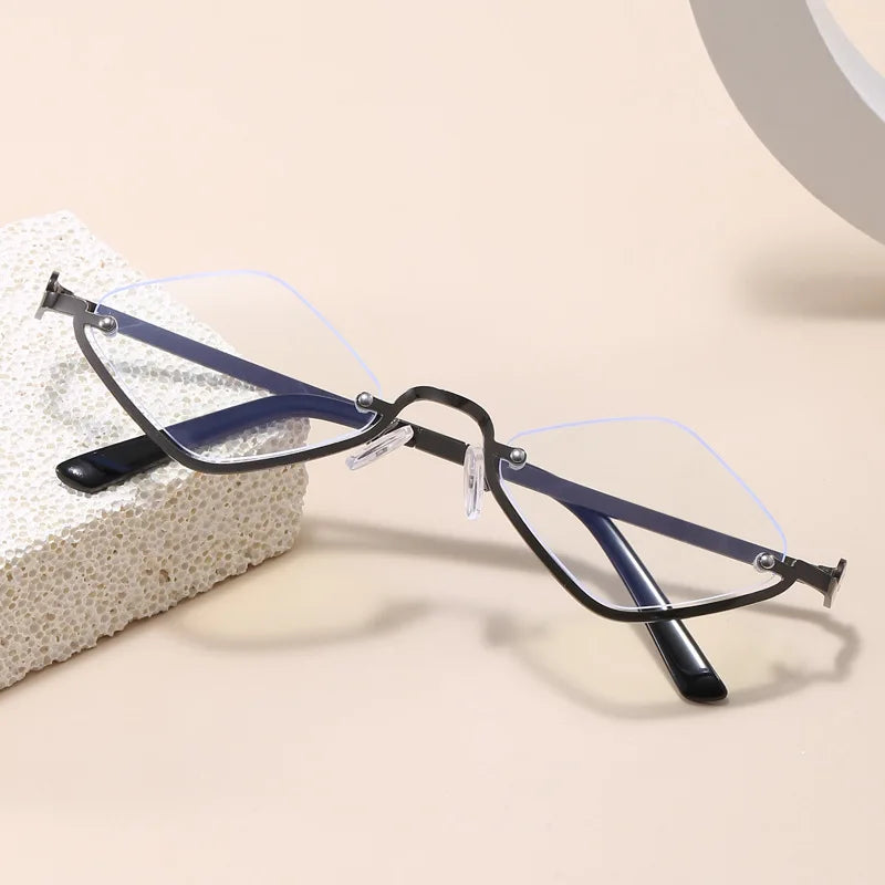 Throwshade Rhombus Cut Retro Sunnies – Geometric UV400 Alloy Frame Sunglasses for That Vintage Rockstar Flex