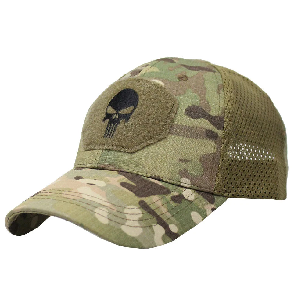 Skull Recon Tactical Camo Mesh Cap