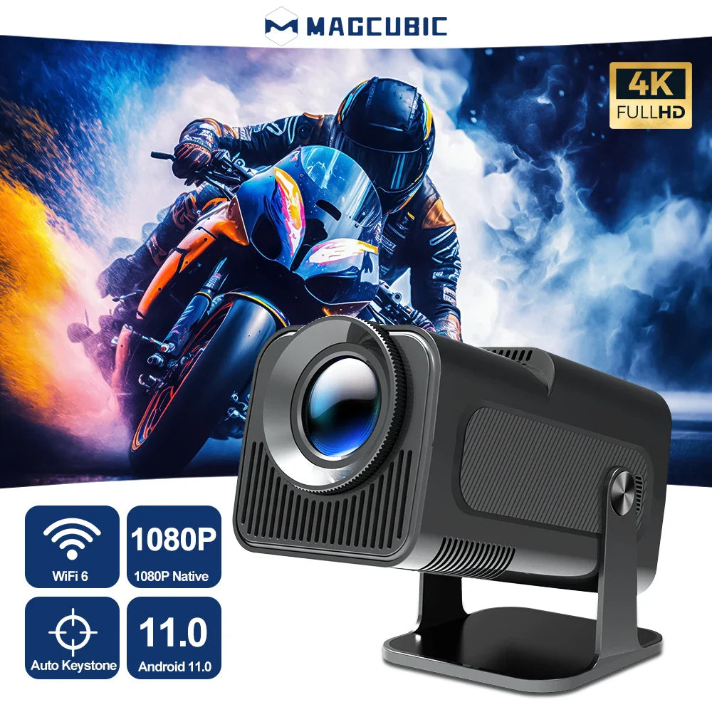 Magcubic Android 11 390ANSI HY320 Projector – 4K Native 1080P Portable Cinema with Dual WiFi6 & BT5.0
