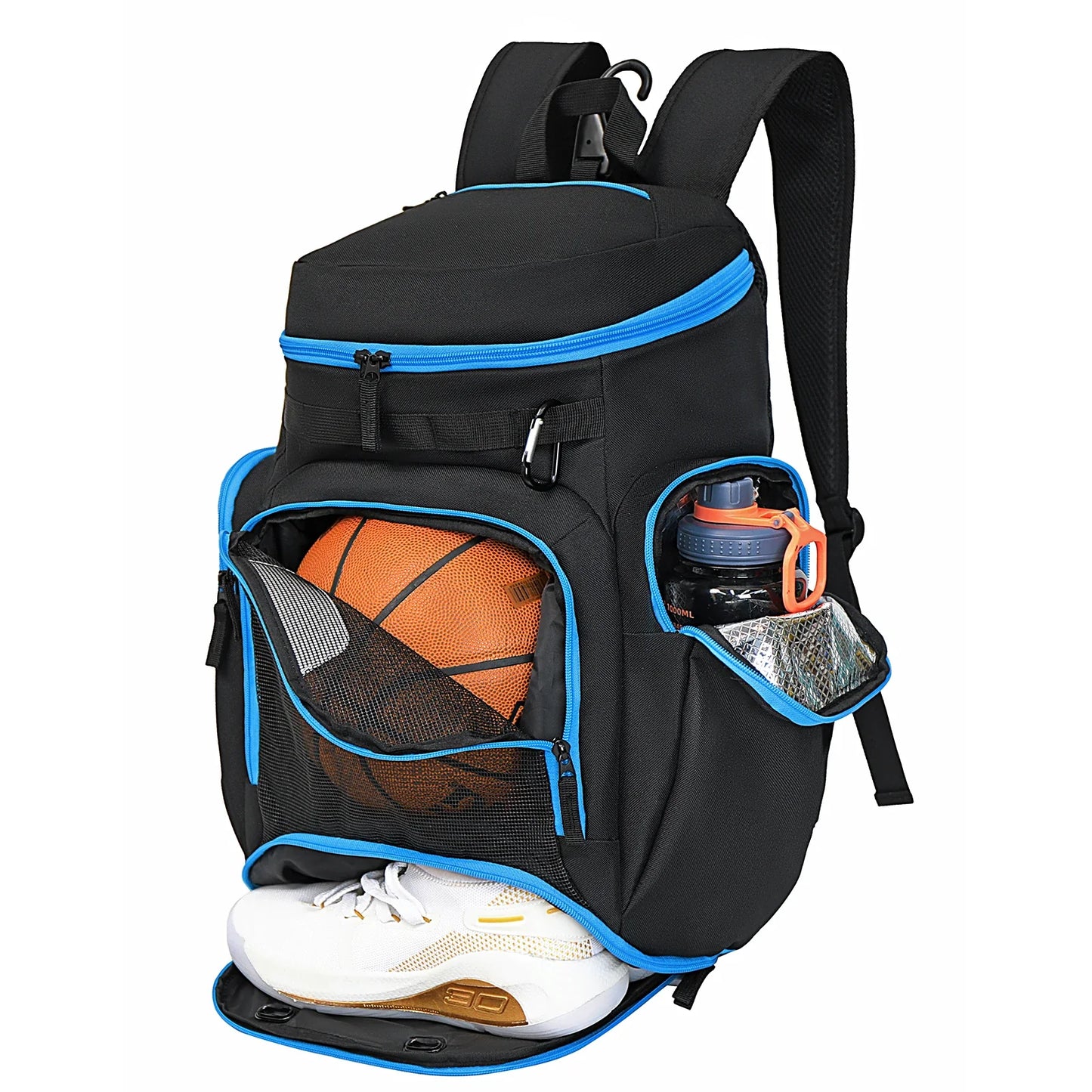 Court Commander Pro — Basketball Backpack With Ball & Shoe Compartments (20–35L)