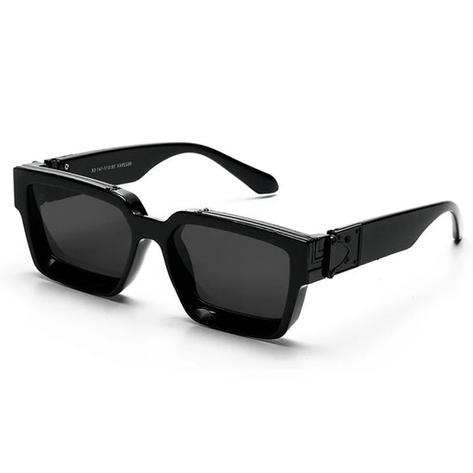 Ruiao Retro Black Millionaire Shades | Bold Designer Sunglasses for Men & Women