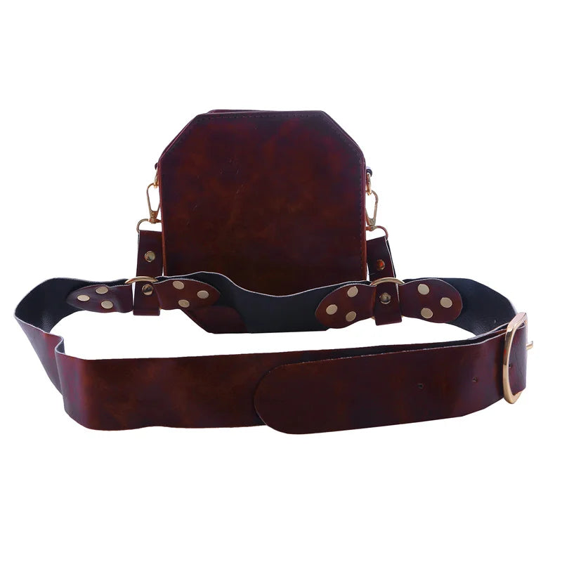 NIGHT RAID // Retro Punk PU Leg Harness Waist Bag – Crossbody Utility Pouch for Women