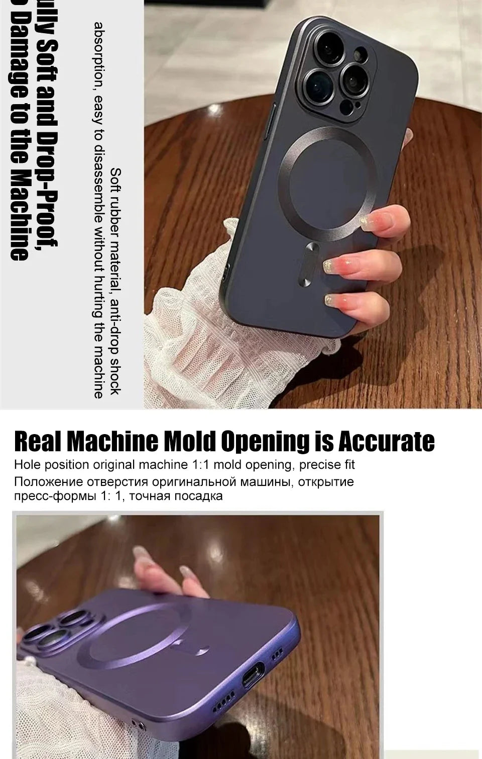 MagSafe Matte Magnetic Shockproof iPhone Case – Wireless Charging Ready ⚡📱