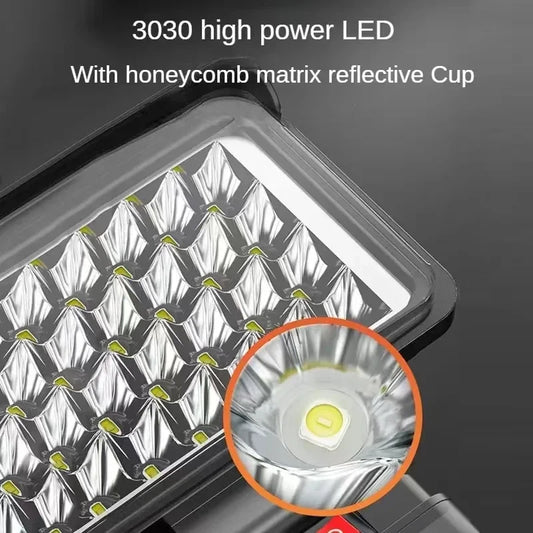 "Hardwired Havoc" – Ultra-Bright 3/4/5/8 Inch LED Cordless Work Light for Dewalt 18V Batteries | Portable Outdoor Emergency Tool for Field Ops, Garage Gigs, and Apocalypse Prep