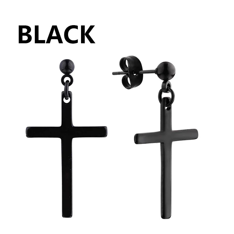 Punk Stainless Steel Stud Earrings - Edgy and Stylish
