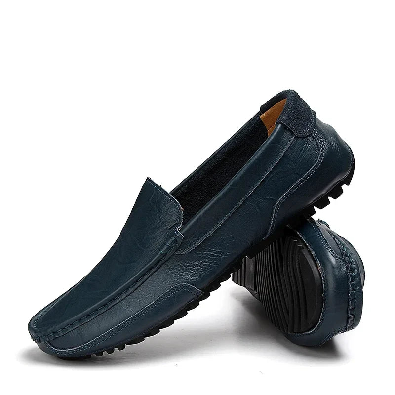 "Drive Boss Loafers" – Men’s Luxury Genuine Leather Anti-Skid Slip-On Dress & Driving Shoes