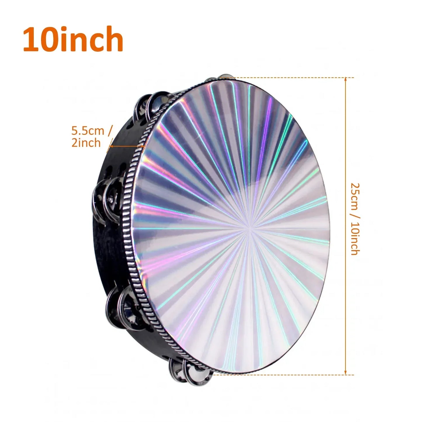 Shattertone Riot Tambourine – Reflective Double-Row Percussion Weapon for Stage Freakouts & Rhythm Rebels