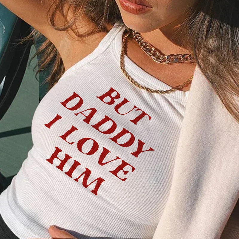 Rebel Romance: ‘But Daddy, I Love Him’ Y2K Fairycore Baby Tee – Sweet, Spicy & Slightly Defiant