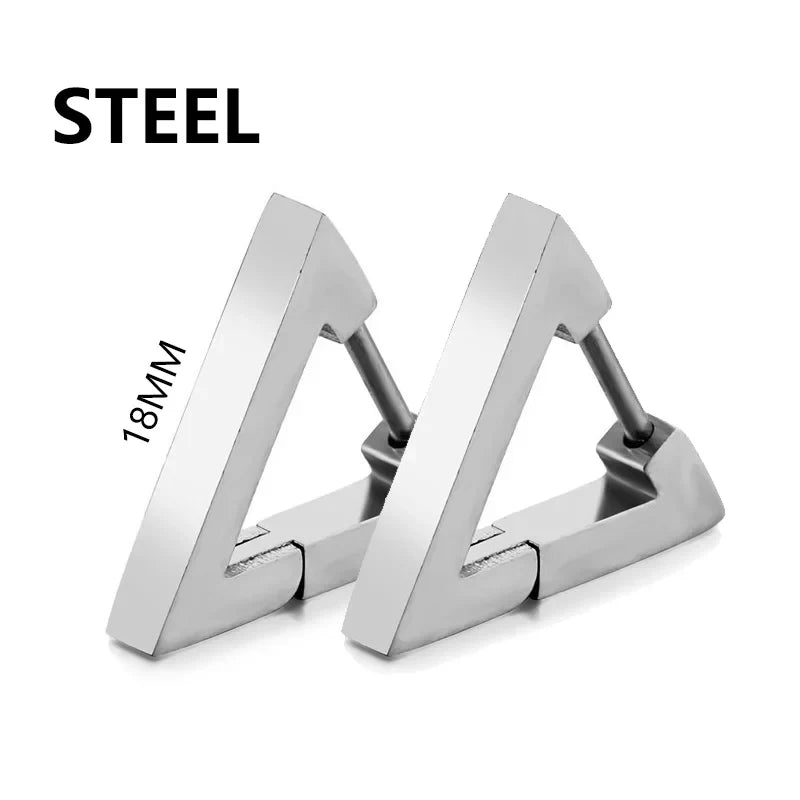 Punk Stainless Steel Stud Earrings - Edgy and Stylish