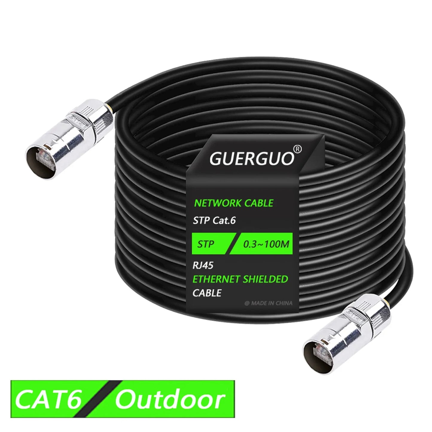 "Cable to the Grave" Ultra Shielded Cat5/Cat6 LAN Line – 0.3M-100M Stage-Ready STP/SFTP Ethernet Cable with Zinc Armor Ends