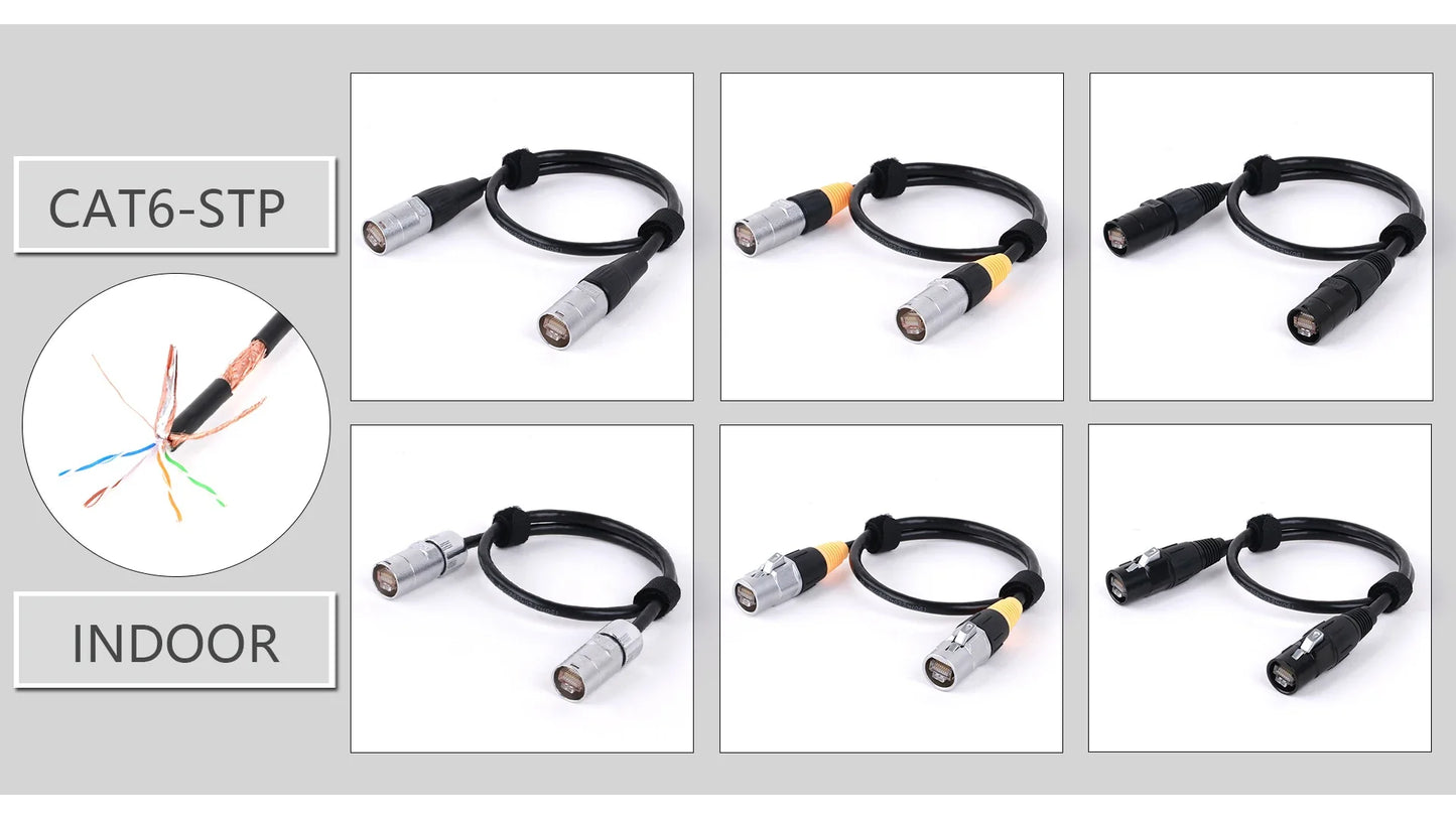 "Cable to the Grave" Ultra Shielded Cat5/Cat6 LAN Line – 0.3M-100M Stage-Ready STP/SFTP Ethernet Cable with Zinc Armor Ends