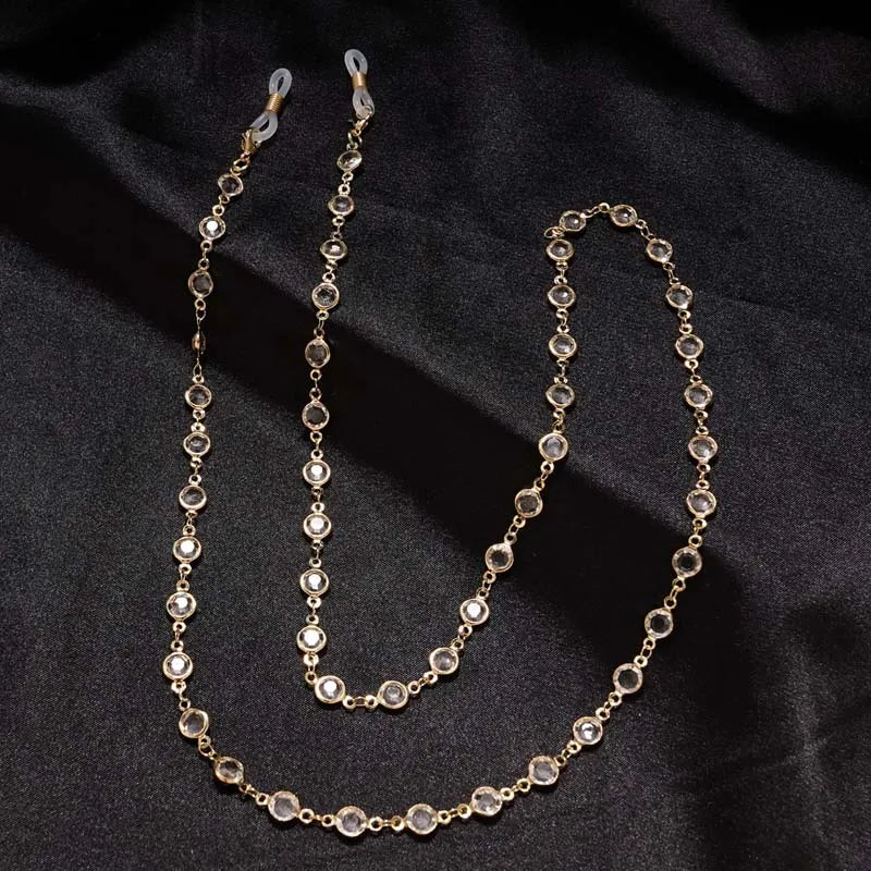 Zircon Crystal Beaded Eyeglass & Mask Chain: The Ultimate Accessory for Women