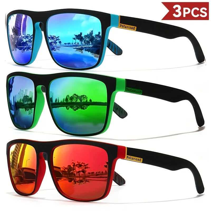 ShadowDrive 731 – Vintage Polarized Square Sunglasses for Men & Women | UV400 Mirror Lens Driving & Fishing Eyewear