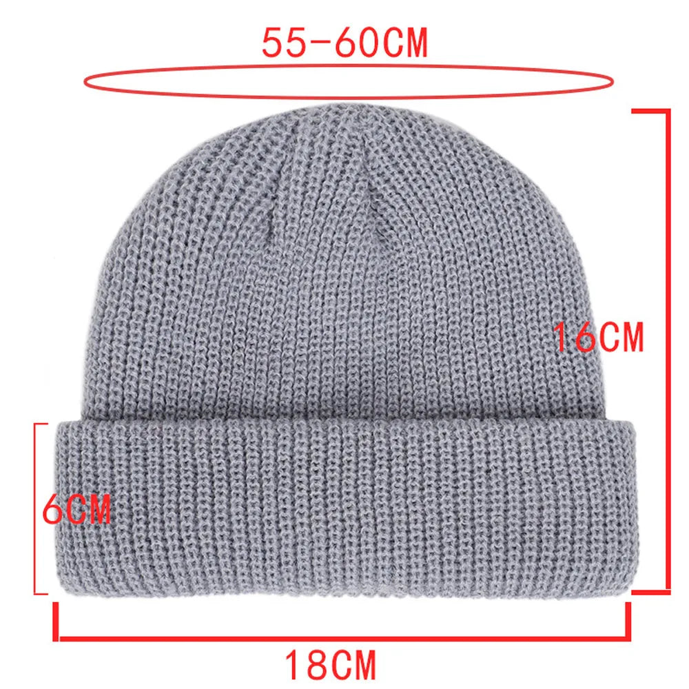 Winter Warm Beanies – Casual Short Thread Hip Hop Hat for Men and Women