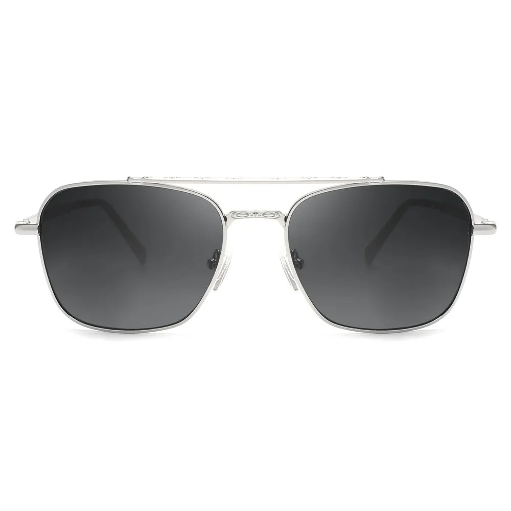 JM EdgeForce Square Sunglasses for Men & Women – Metal Frame UV400 Protection, Rock & Roll Ready