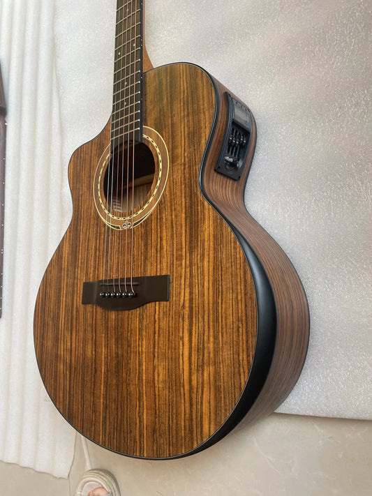 Left-Hand Phantom Matte Acoustic — 41" EQ-Ready Rebel Guitar for Real Southpaw Players