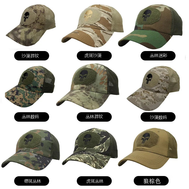 Skull Recon Tactical Camo Mesh Cap