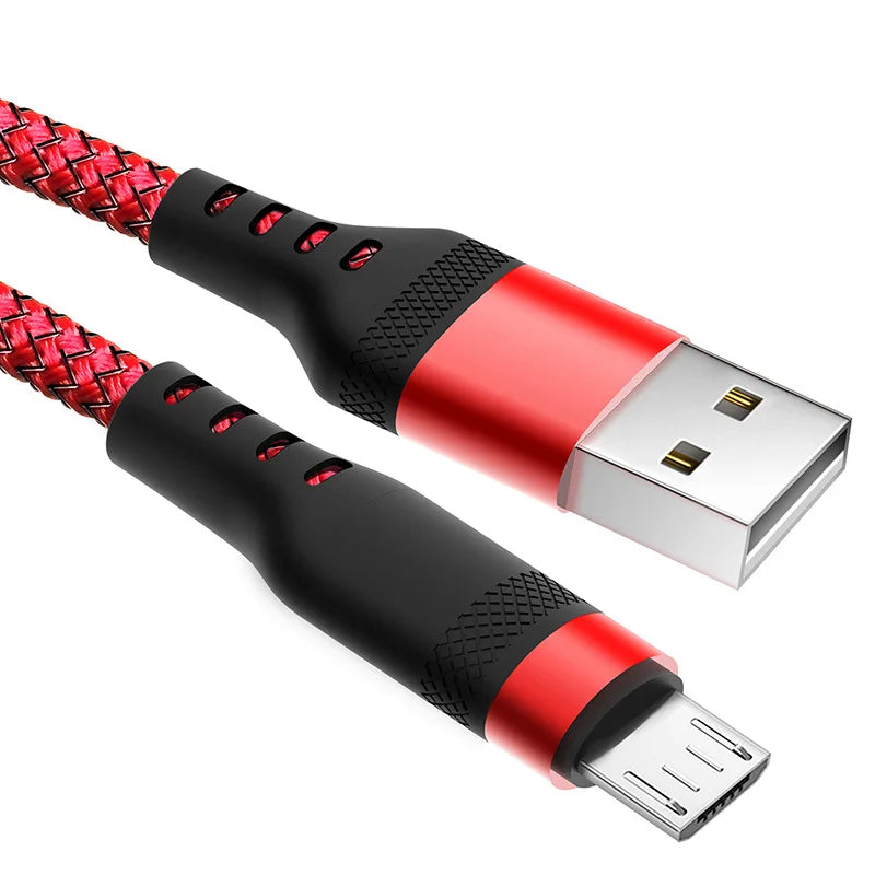 Super Fast USB-C Lightning & Micro USB Cable 3M/5M – Long Braided Charger For iPhone, Android & More ⚡🔌