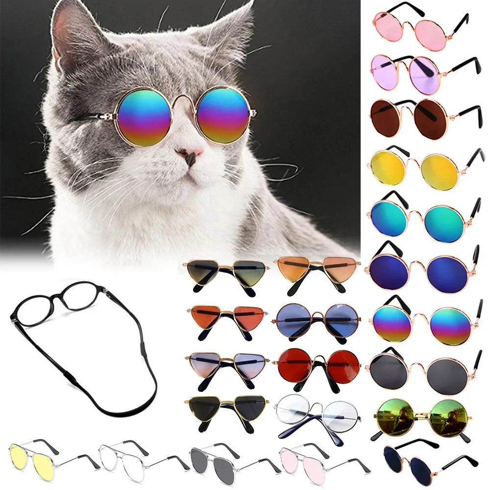 Purrfect Shades – Vintage Round Cool Cat & Dog Sunglasses for Stylish Pets