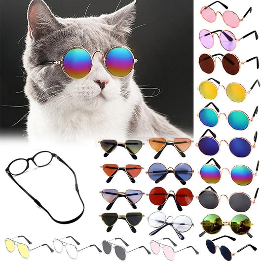 Purrfect Shades – Vintage Round Cool Cat & Dog Sunglasses for Stylish Pets