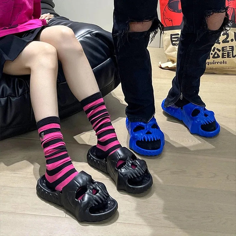 Skull Stompers – Heavy Sole EVA Punk Slides for Men & Women (Summer ‘25 Limited Chaos Edition)