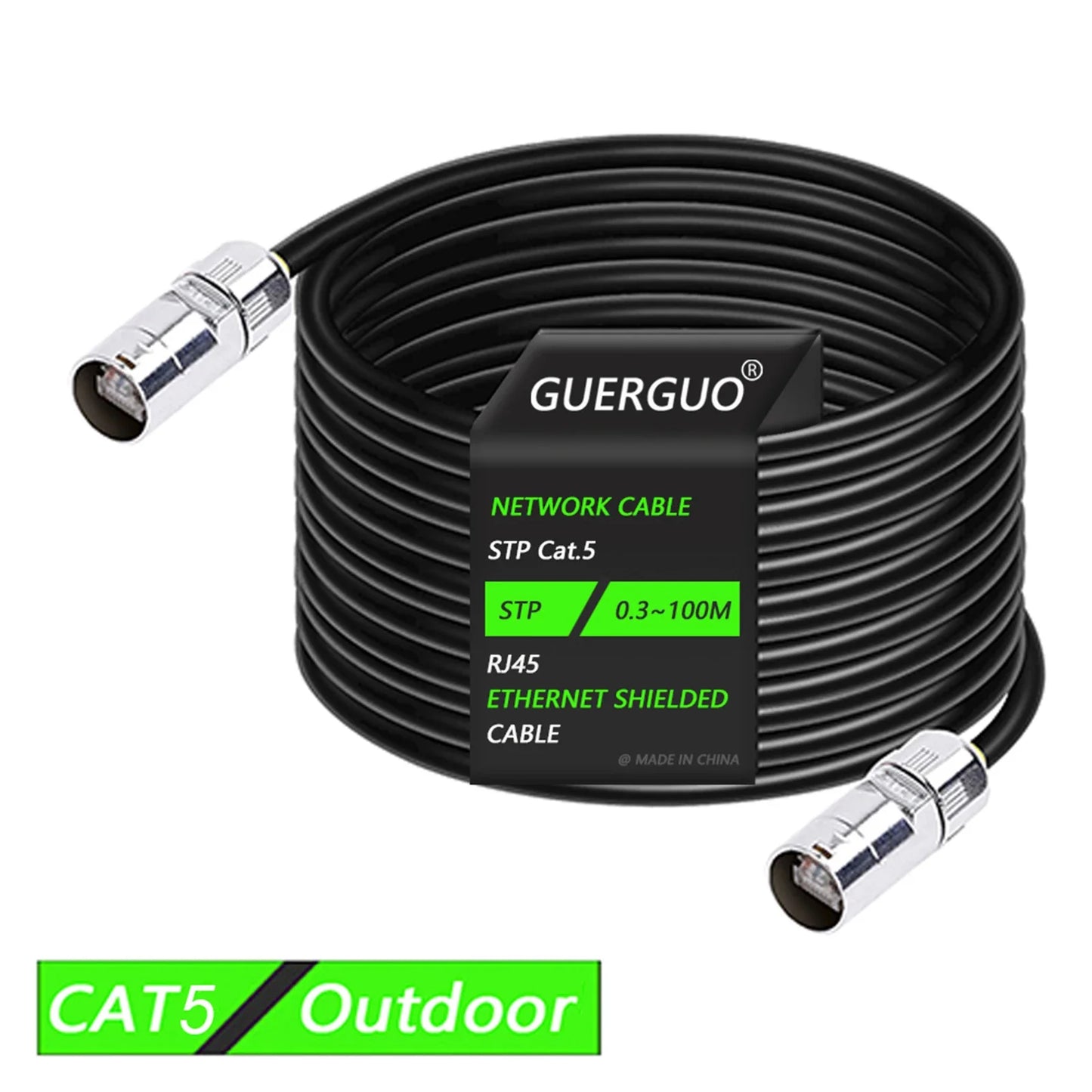 "Cable to the Grave" Ultra Shielded Cat5/Cat6 LAN Line – 0.3M-100M Stage-Ready STP/SFTP Ethernet Cable with Zinc Armor Ends