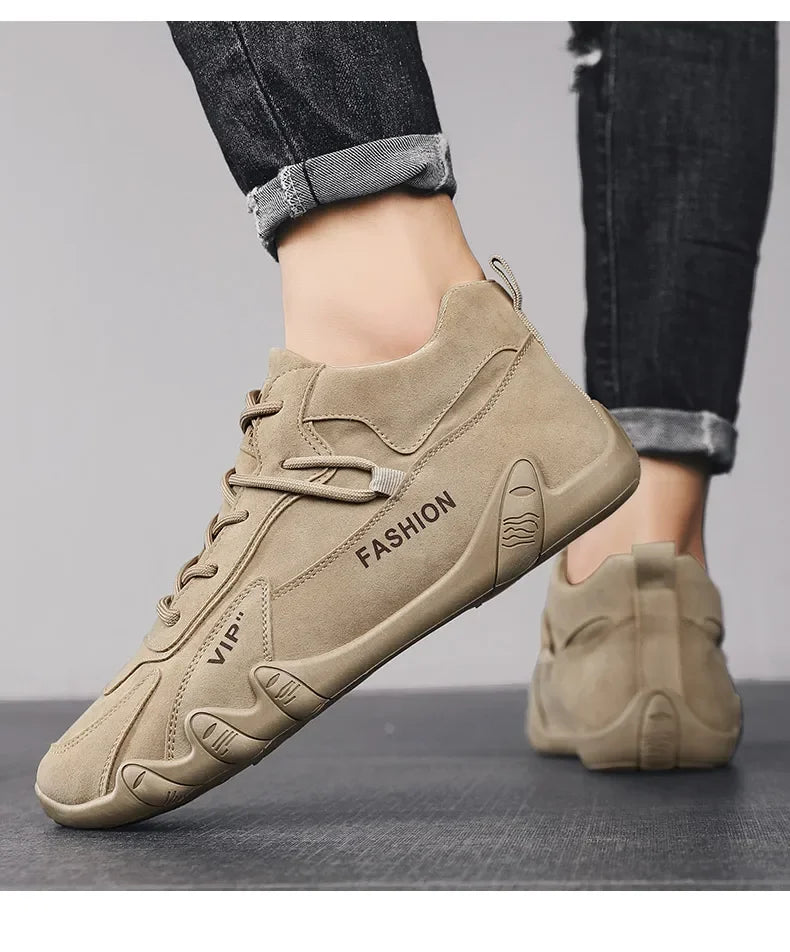 Khaki Riot: Qaawal Combat-Ready Ankle Kicks – Lace-Up Street Boots for Rock-Hardened Casuals