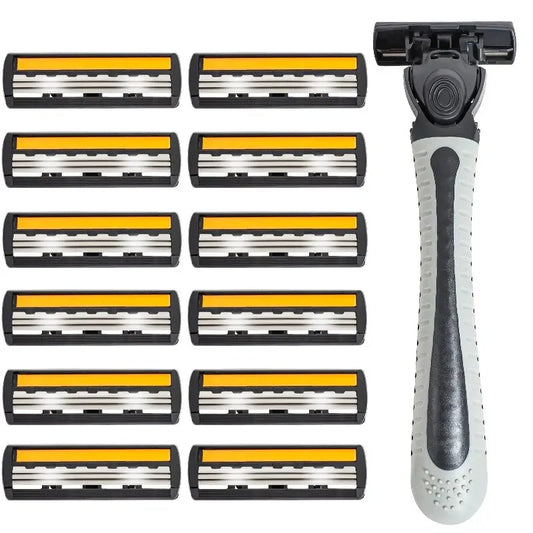 18-Head SmoothShave+ Razor Set – Reusable Triple-Blade Precision Razor for Women & Men | Face, Body, Underarm, Legs | Anti-Slip Grip & Imported Blade Power