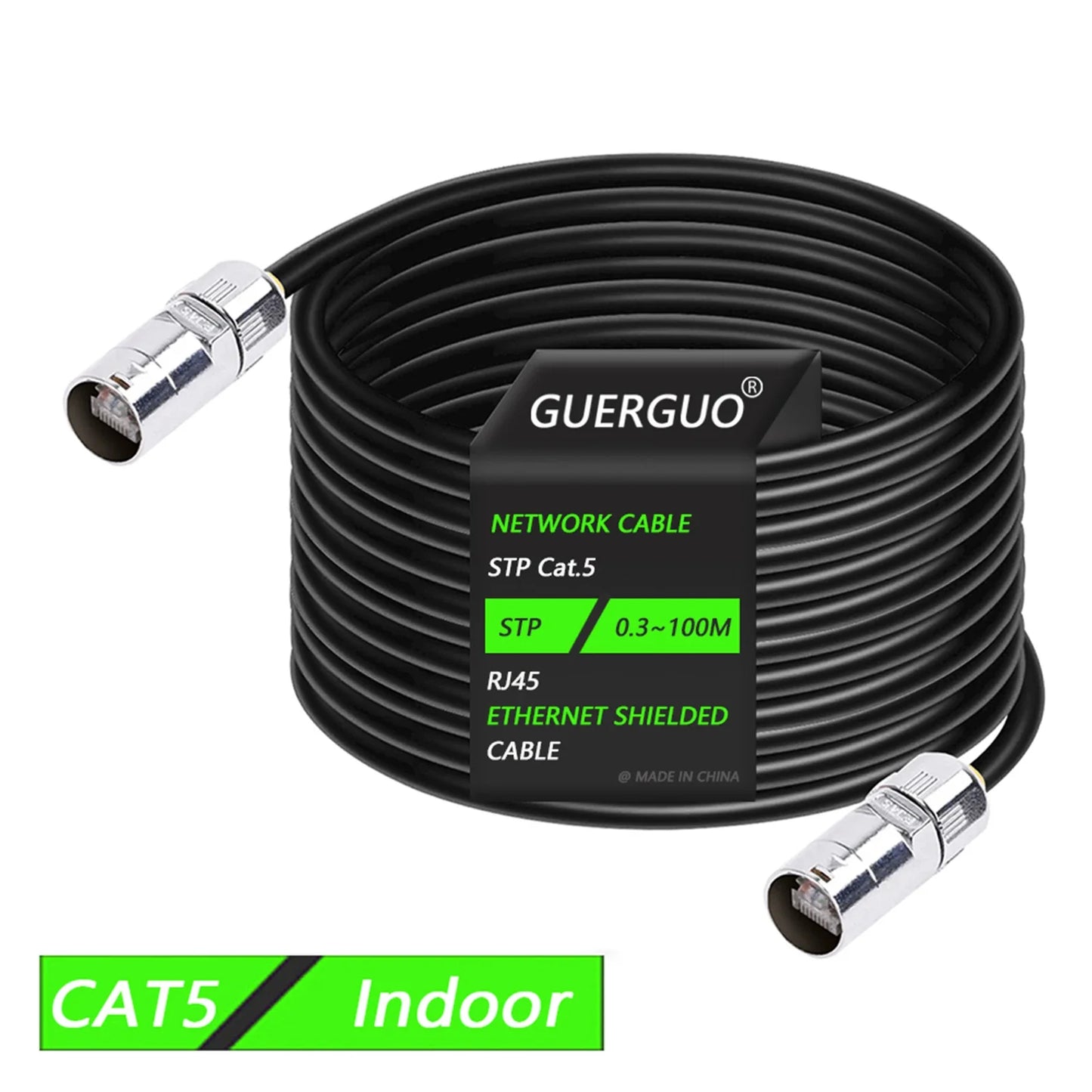 "Cable to the Grave" Ultra Shielded Cat5/Cat6 LAN Line – 0.3M-100M Stage-Ready STP/SFTP Ethernet Cable with Zinc Armor Ends