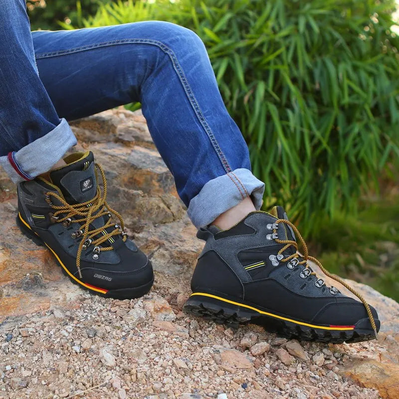 RiffHiker V1 – Men’s Leather Climbing Boots for Mountain Trails & Street Rebellion