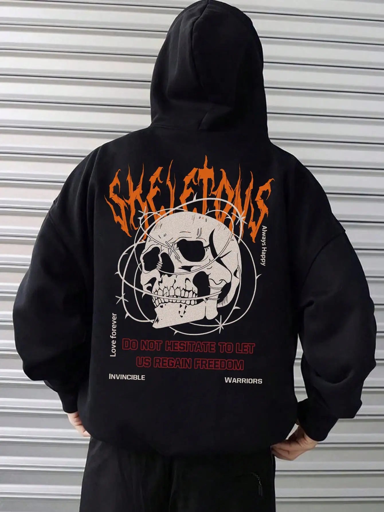 Skeletons in Thorns Hoodie – Gothic Streetwear Pullover for Heavy Souls and Winter Chaos