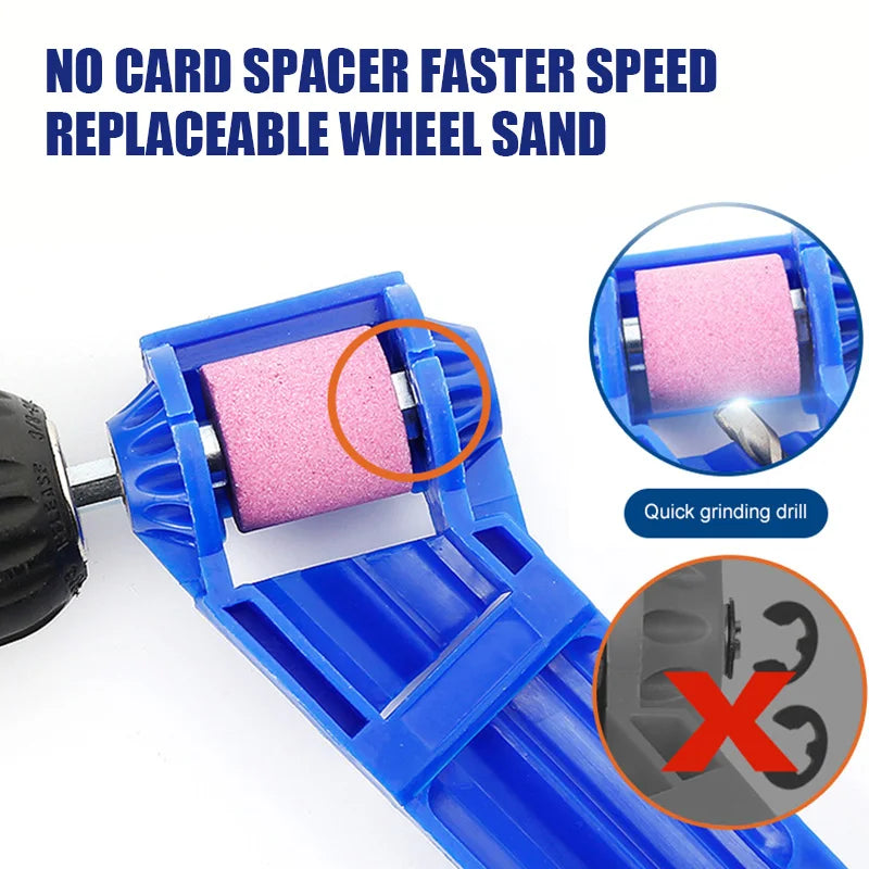 RiffSharp Drill Resurrector – Brown Corundum Bit Grinder with Mandrel Rage Mode & ABS Grip for DIY Shred Work