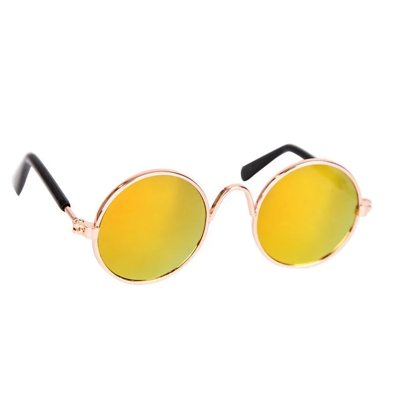 Purrfect Shades – Vintage Round Cool Cat & Dog Sunglasses for Stylish Pets