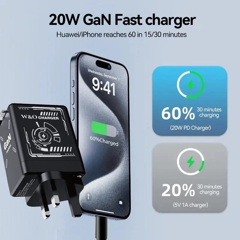 W&O GaN Fast Charging Cable – Liquid Silicone Power for Type-C & Lightning