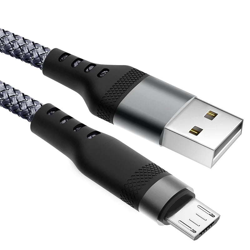 Super Fast USB-C Lightning & Micro USB Cable 3M/5M – Long Braided Charger For iPhone, Android & More ⚡🔌