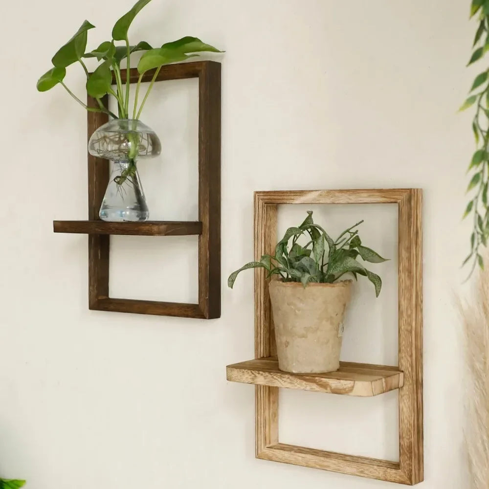 “Wall of Riffs” Industrial-Grade Wooden Hanging Shelf – Post-Modern Display Rack for Loud Lives & Louder Walls